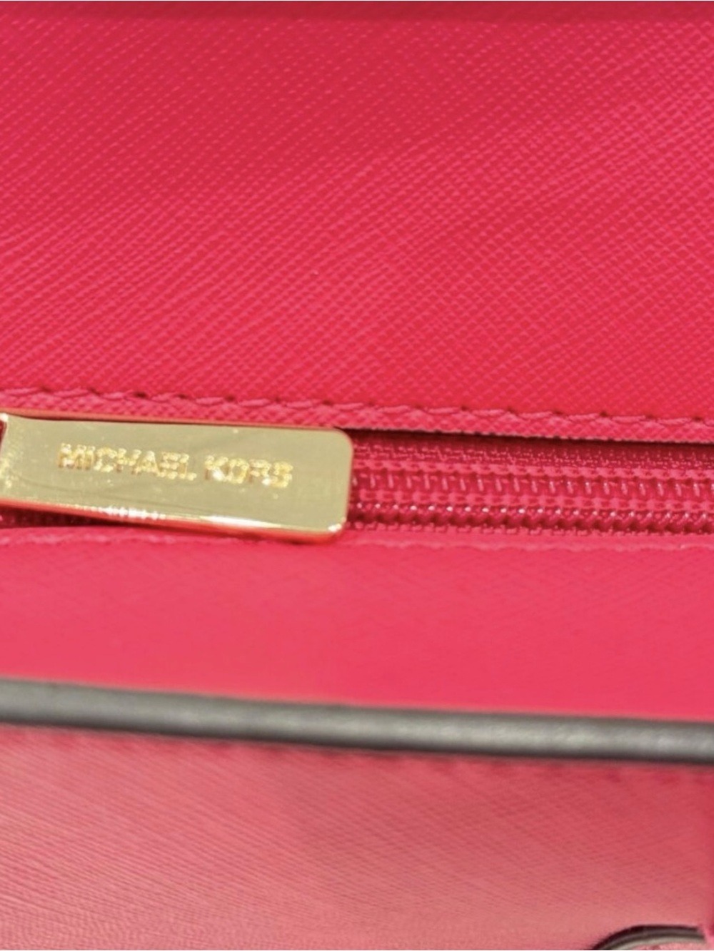 Michael Kors Pratt Large Top Zip Lesthef Tote Electric Pink - Picture 7 of 12